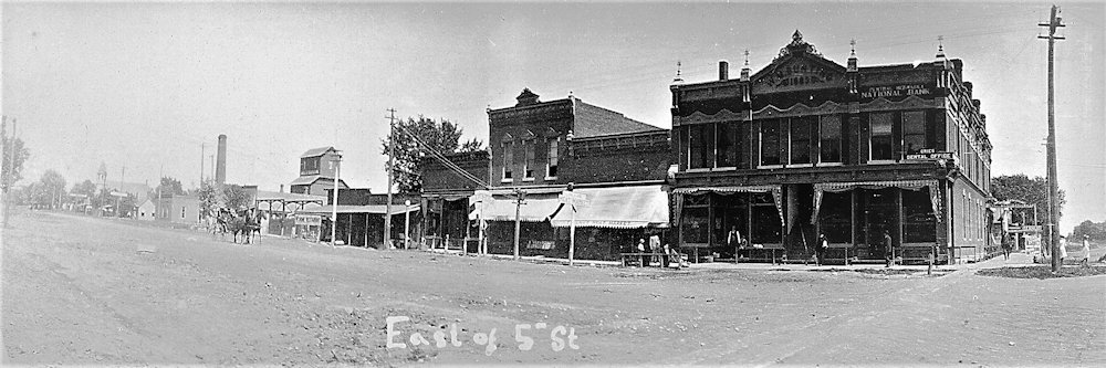 East side of 5th St, looking north at D St, 1904.